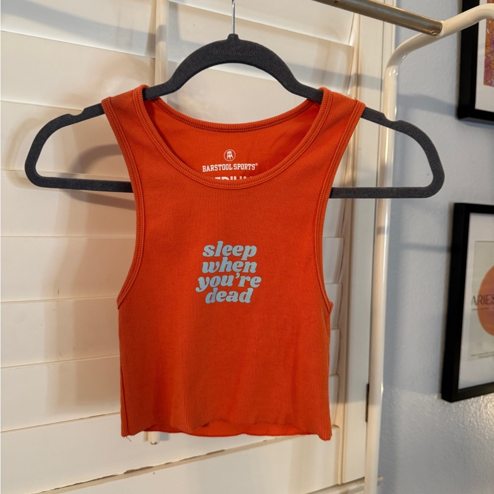 Barstool Sports Orange Crop Top